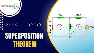 Superposition Theorem ⚡ | Solve Current in 8Ω Resistor | LearnEngg #video