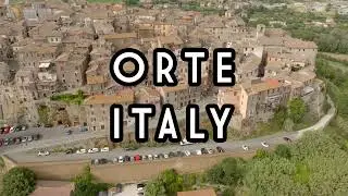 Orte by drone 🖼️ The Stone Sentinel of the Tiber Valley | Aerial stock footage