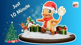How to Sculpt Santa CHARMANDER  in  10 MINUTE 🎅✨🌟🎄