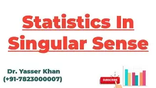 Statistics In Singular Sense