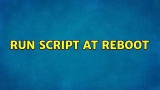 Ubuntu: run script at reboot