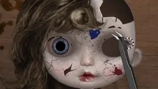 Most Scary ASMR Haunted Doll Makeup & Full Body Cleaning Relaxing Sounds