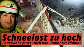 Schneelast zu hoch&nbsp;&ndash; Feuerwehr mit &bdquo;kreativer Idee&ldquo; r&auml;umt Dach von Baumarkt