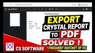 Export Crystal Report to PDF in C# ASP.NET | Step-by-Step Tutorial