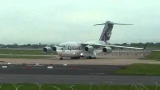 RARE!! Qatar C17 A7-MAB Lands and Taxis | 05L EGCC/MAN | 19th May 2012 (FULL HD)