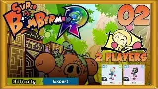 Super Bomberman R Story Mode - Expert Mode Walkthrough | 2 Players - Nintendo Switch Gameplay #02