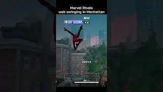 Spider-Man web swinging in Marvel Rivals #spiderman #shorts #webswinging #freeroam