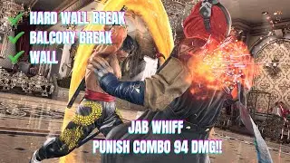 LAW COMBO JAB WHIFF, PUNISH 98 DAMAGE (HARD WALL BREAK/ BALCONY BREAK/ WALL)