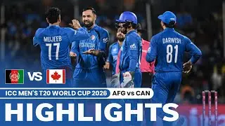 Afghanistan vs Canada ICC T20 World Cup 2026 Match Highlights | AFG vs CAN World Cup Highlights