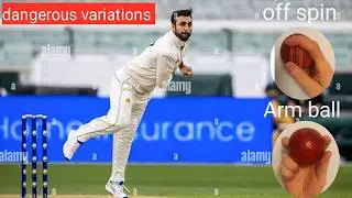 Salman agha bowling tips/all variation off spin Arm ball and skeeter/how to bold it easy