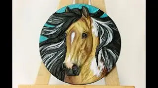 How to Paint a Medallion - Metallic Buckskin Pinto