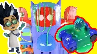 PJ Masks Night Time ROUTINE with Slimes Catboy Owlette | Paw Patrol Toys