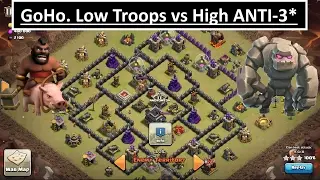 Low Hero GoHo vs HIGH level TH9. How to 3 star ANTI 3-Star