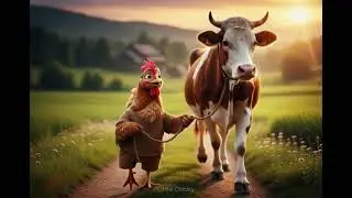 Cow and Chicken Bonds #animals #adventure #story #love #ai