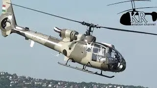 SA.342 Gazelle take off from Buda&ouml;rs airfield