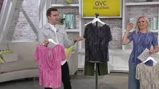 Lisa Rinna Collection Printed Knit Top with Back Detail on QVC