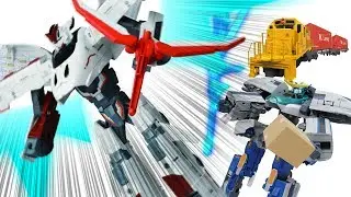 シンカリオンおもちゃアニメ #7 飛べ！800つばめ登場！ Shinkarion Train transforms into a robot cartoon for kids #7