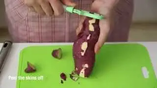 How to Spiralize Sweet potato Using The Very Healthy Spiral Slicer