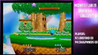 MidwestLAN 19 Smash 64 Singles Lordtoko vs Craigpwners Losers Top 8