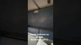 Family bedroom on Amtrak sleeper car, room tour pt 2 see full video #amtrak #train #amtrakvacations