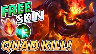 Baldum Jungle with his New FREE Skin! (Quad Kill) | Arena of Valor