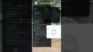 Professional Water Drop Animation Effects with HTML & CSS