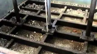 Rebonding foam plant with weighing box cut