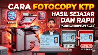CARA FOTOCOPY KTP HASIL SEJAJAR DAN RAPI