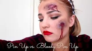 Pin Up Vs  Bloody Pin Up Girl Makeup Tutorial