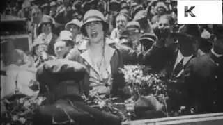 1920s Crowds Celebrate Gloria Swanson's Return to Hollywood, Celebrity