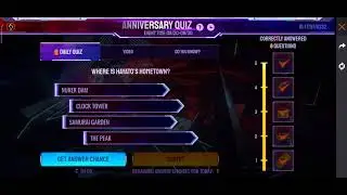 Free Fire 4th Anniversary Quiz Answer Where is Hayato's Hometown?