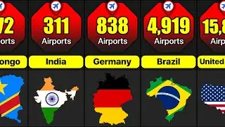 Countries By Most Airports | Which Countries Have Most Airports? (Public/Private)