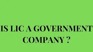 IS LIC OF INDIA  A GOVERNMENT COMPANY ?