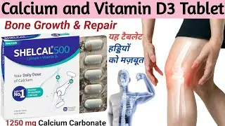 Shelcal 500mg Calcium+Vitamin D3 Tablet | For Bones, Joints and Muscle Health |Vitamin#shelcaltablet