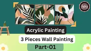 3 Piece Canvas Painting| Acrylic 3 Piece Canvas Painting | Wall Art Painting| (Part-01)