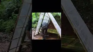 Shelter heavy rain.#survival#bushcraft#fyp#shinton please subscribe the channel and support me