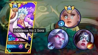HARD MATCH! SORA SOLO RANKED HARD CARRY RANDOM TEAM FOR WIN | SORA BUILD & EMBLEM MLBB
