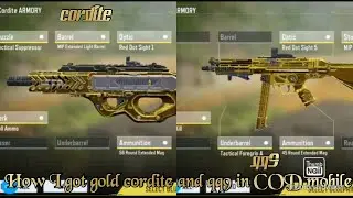 How I got gold camos for cordite and the qq9 in COD mobile.