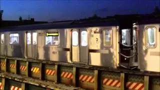 A Times Square-bound NYCTA R188 departing 46th St-Bliss St station