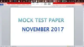 ICAI MOCK TEST PAPER