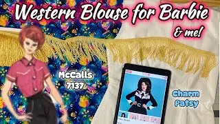 Sewing a Vintage Western Blouse &hellip; for Barbie and me! Charm Patsy and McCalls 7137