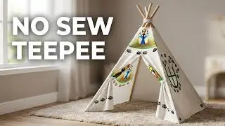 DIY No Sew Teepee Tent for Kids - easy and inexpensive indoor play