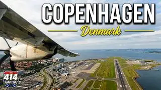 SAS ATR72 Landing CPH Copenhagen Airport Kastrup, Denmark