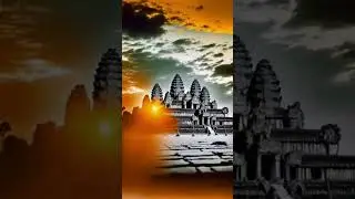 Angkor Temple with beautiful sunset #aifilter #aianimatioin  #angkorwat #angkortemple #sunsset