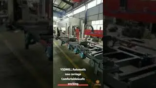 Automatically Sawmill log carriage for lumber cutting