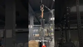 +60kg/132lbs ez ring pull up #streetlifting #calisthenics #weighted #pullups