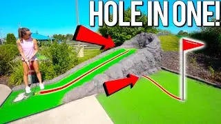 Elisha Gets An EPIC Mini Golf Hole In One!