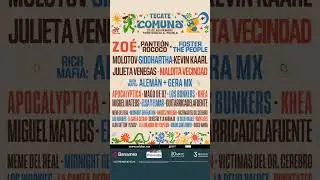 &iexcl;Nos vemos en el Tecate Comuna! Preventa de boletos ticket.mx #tecatecomuna #cholulapuebla #puebla