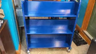VEVOR Book Cart, Library Cart 6-Shelf, Rolling Library Book Cart Double Sided W-Shaped Sloped