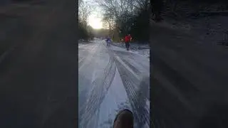 Lileighs awesome show  snowboarding down Jefferson rd in high shoals ga snow/ice storm 1/22/ 2025